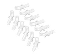 BESPORTBLE 12pcs Miniature Doll Chair Models White PVC Beach Accessories Decorative Mini Deck Chairs for Dollhouses Fairy Gardens Party Supplies