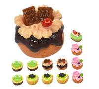 BESPORTBLE 12pcs Miniature Fake Cake Ornaments for Dollhouse Pretend Play Lightweight Mini Dessert Models for Kitchen Decoration and DIY Micro Landscape for Mini House Accessories