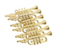 BESPORTBLE 12pcs Miniature Trumpet Ornaments Plastic Musical Instruments for Christmas Tree Decorations DIY Accessories for Dollhouses and Holiday Festivities
