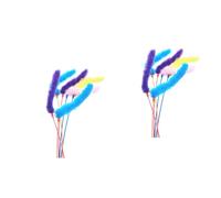 BESPORTBLE 12pcs Mixed Cat Teaser Stick Interactive Cat Toy Engaging Pet Supplies Strengthen Bond Your Feline Friend
