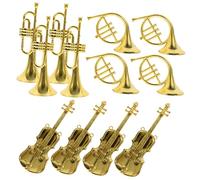 BESPORTBLE 12pcs Musical Instruments Kit Christmas Ornaments Miniature Wind Instrument Pendants for Tree Decoration DIY Wall Hanging Art for Home Party Theater Educational Gift