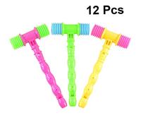 BESPORTBLE 12pcs Musical Plastic Hammer Toy Set for Toddlers Sensory Knocking Toy for Kids Sound and Light Effects for Early Development and Playtime Random Color