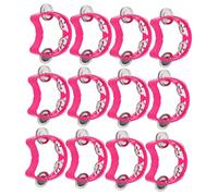 BESPORTBLE 12pcs Plastic Handheld Tambourine with Jingle Bells Rhythm Instrument for Adults Educational Percussion Drum for Music Learning Parties and Holiday Celebrations