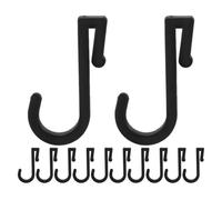 BESPORTBLE 12pcs Plastic Peg Hooks J Shaped Towel Hook Set 2mm Top Slot for Clothes and Towels in Bathroom and Kitchen