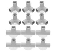 BESPORTBLE 12Pcs Playpen T-Shaped and Elbow Plastic Pipe Connectors with Suction Cups, Furniture Grade Indoor Safety Fence Fittings for Playpen Assembly and Replacement