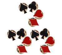 BESPORTBLE 12pcs Poker Lapel Pins Set - Unisex Enamel Playing Card Brooches with Heart, Club, Spade, Diamond Suits - Blazer Collar Pins for Card Game Parties and Cosplay Accessories