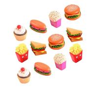 BESPORTBLE 12Pcs Pretend Play Food Set Realistic Kitchen for Includes Hamburger Hot Dog and Fries Fun Cooking Utensils for Role Play for Social Skills Development