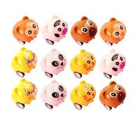 BESPORTBLE 12PCS Pull Back Car Cartoon Animal Friction Powered Vehicles for Birthday Party Favors Mixed Styles Bright Colors Educational Interactive Play