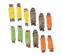 BESPORTBLE 12Pcs Rabbit Chew Durable Apple Branch Molar Sticks for Teeth Grinding Safe Playthings for Small Pets Like Rabbits and Parrots Design for Fun Chewing Random Color