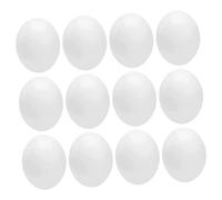 BESPORTBLE 12pcs Realistic Simulated Bird Eggs for Pigeons and Parakeets Multi-function Props for Nest Management and Reproduction Support