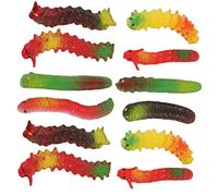 BESPORTBLE 12Pcs Realistic Simulation Caterpillars for Crawling Insect for Halloween Pranks Vivid Educational for Garden Decor and Creative Play