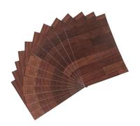 BESPORTBLE 12pcs Scale Dollhouse Flooring Tiles Peel and Stick Miniature Floorboard with Elegant Wood Grain Finish for DIY Crafts Collectors