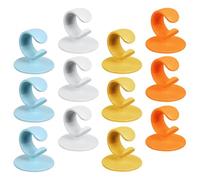 BESPORTBLE 12pcs Self-Adhesive Power Plug Wall Storage Hooks Organizer for Cable and Charger Management in Home, Sturdy Abs Material Versatile Wall Mount Holder for Neat and Easy Access