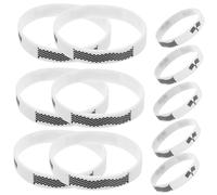 BESPORTBLE 12pcs Silicone Checkered Flag Wristbands for Racing Events Comfortable Fit Lightweight Sports Supply for Race Fans and Team Activities