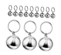 BESPORTBLE 12pcs Silver Metal Pet Bells for Dog Collar Pendant Charms Lightweight Training Accessories for Puppy Anti-lost Collar Decoration