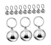 BESPORTBLE 12pcs Silver Pet Collar Bells Lightweight Metal Jingle Bell Charms for Dog Cat Training Safety Outdoor Activities Party DIY Crafts Accessories