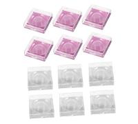 BESPORTBLE 12pcs Square False Eyelash Boxes Empty Eyelash Storage Box for Makeup Storage Organiser