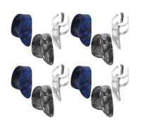 BESPORTBLE 12pcs Steel Thumb and Finger Guitar Picks Set Plectrums for Ukulele Banjo Acoustic Electric Guitar Playing Unique Supplies