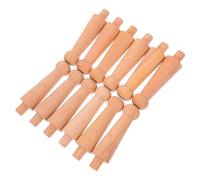 BESPORTBLE 12Pcs Unfinished Baluster Spindles for Woodworking European Style Wooden Furniture Spindles with Smooth Turned Finish and Carved Bridge for Wine Cabinet Decor