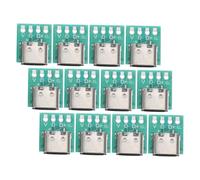 BESPORTBLE 12pcs USB Type C Male Female Connector Board Socket with Pcb Converter for DIY Data Cable Transmission Usb-c Plug Compatible with Multiple Devices