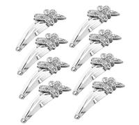 BESPORTBLE 12pcs Vintage Rhinestone Butterflies Hair Clips Metal Snap Hair Barrettes for Women Accessories