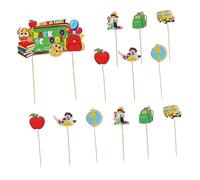 BESPORTBLE 13Pcs Cake Topper for Back to School Theme Party Adorable Cupcake Decorations for Cakes Fruits and Desserts Safe for Memorable Celebrations