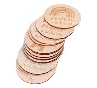 BESPORTBLE 13pcs Double Sided Rainbow Monthly Cards for Newborns Wooden Photo Props for Commemoration Celebrate Growth with Smooth Edge Design for First Year Memories