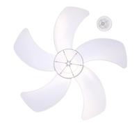 BESPORTBLE 14.5 Inch Plastic Fan Blades Replacement Parts with 5-blades Design and 5 Leaves Easy to Install White Fan Blades Supply for Suitable for Home and Office Use