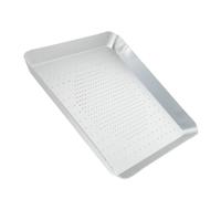 BESPORTBLE 14 Inch Square Perforated Pizza Pan, 3mm Hole Baking Tray for Home Oven, Reusable Non-Stick Pizza Baking Tool for Crispy Crust and Even Heat Distribution