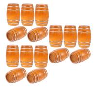 BESPORTBLE 15 pcs Miniature Wooden Beer Barrels Dollhouse Decor Tiny House Barrel Ornaments DIY Scene Accessories for Doll House Furniture Enhancing Bar Ambiance