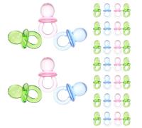 BESPORTBLE 150PCS Acrylic Mini Dummies Set 50 Pink, 50 Blue, 50 Green for Shower Decorations, Gender Reveal Party Favors, and Newborn Teether Ornaments