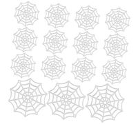BESPORTBLE 150pcs Glow the Dark Plastic Spider Web Halloween Decoration Realistic Cobweb Accessories for Haunted House Garden and Spooky Party Props