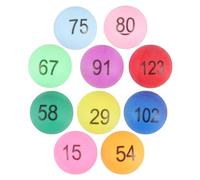 BESPORTBLE 150pcs Numbered Pong Balls Assorted Colors 1-150 Lottery Raffle Balls for Bingo Game Party Decorations