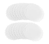 BESPORTBLE 150pcs Round Paper Doilies Lace Disposable Food-Grade Placemats for Cakes Desserts Crafts with Strong Oil Absorption and Elegant Greaseproof Design for Tables and Buffet
