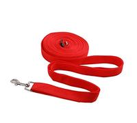 BESPORTBLE 15m Nylon Pet Training Leash for Dogs Cats and Puppies Red Tracking Clasp for Walking and Obedience Training