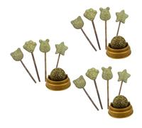 BESPORTBLE 15pcs Catnip Lollipop for Cats Natural Edible Cat Treats for Digestion Includes Rotate Ball Bear Head Bear and Five-pointed Star Shapes for Interactive Play and Healthy Snacking