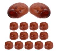 BESPORTBLE 15pcs DIY Natural Nutshell Charms for Wind Chimes Hanging Pendants with Hole for Craft Making Soothing Sound Replacement Accessories Versatile Wind Chime Repair Kit