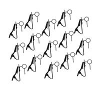 BESPORTBLE 15pcs Metal Lavalier Microphone Clips with Strong Grip and Adjustable Angle Heavy Duty Lapel Mic Replacement Clamps for Vlogging Interviews Public Speaking Compatible with Various