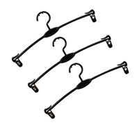 BESPORTBLE 15PCS Plastic Laundry Drying Hanger with Clips, Black Underwear Support Rack for Indoor and Outdoor Use, Home and Shop