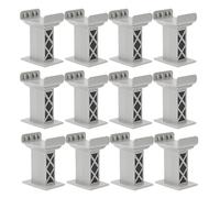 BESPORTBLE 15pcs Plastic Train Bridge Piers Multi-level Elevated Track Supports High-level Railway Blocks for Train Tracks Compatible with All Major Brands