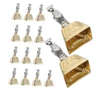 BESPORTBLE 15pcs Stainless Steel Clip Fishing Rod Bite Alarm Bells with Loud Sound Clear Fishing Alert Indicators for Sea and Shore Anglers Easy Installation Clamp Bells
