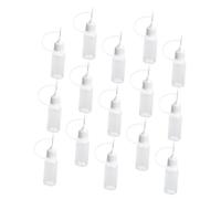 BESPORTBLE 15pcs Transparent Precision Tip Dispenser Bottles for DIY Quilling Craft Glue Oil Filling Portable Leak Resistant Bottles for Artists Essential Oils and Laboratory Use