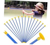 BESPORTBLE 16 Pcs Replacement Suction Cup Arrows for Archery Safe Plastic Arrows for Boys and Outdoor Target Practice for Precision and Aiming Skills Development
