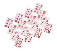 BESPORTBLE 16 Sheets Halloween Temporary Realistic Scar Makeup Face Decals Zombie Wounds Stickers for Masquerade Party Cosplay Carnivals