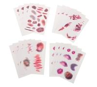BESPORTBLE 16 Sheets Realistic Fake Scars Temporary Tattoo for Halloween Cosplay Zombie Makeup Kit with Multiple Wound Styles Easy Apply Prank for Face Body Masquerade Party
