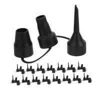 BESPORTBLE 16pcs Air Pump Replacement Nozzles Plastic Adapter with Interchangeable Heads for Inflatable Beds Mattresses Swimming Pools Airtight High Airflow Tips for Camping and Parties