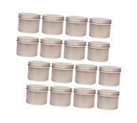 BESPORTBLE 16Pcs Aluminum Tin Jars Round Refillable Cosmetic Containers for Cream Balm Tea Storage Leak Resistant Aluminum Jars for Makeup Lotion Travel Use