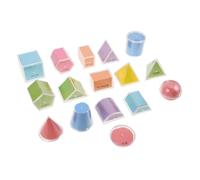 BESPORTBLE 16pcs Folding Transparent Geometric Solids for Classroom Learning Educational Shapes Blocks for Teaching Volume Area Nets Spatial Reasoning and Math Concepts in School Supplies
