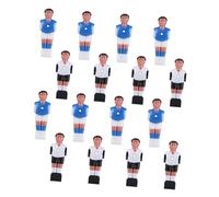 BESPORTBLE 16Pcs Foosball Player Accessories Resin Soccer Table Figures Replacement for Football Game Supply with Smooth Surface and Elegant Black White Blue Uniforms