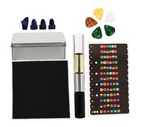 BESPORTBLE 16PCS Guitar Slide Kit Metal and Glass Finger Tip Protectors Triangle Picks and Thumb Picks Essential Guitar Accessories for Musicians